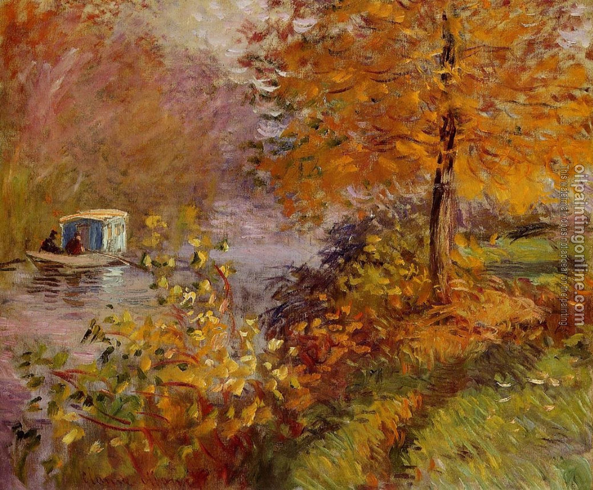 Monet, Claude Oscar - The Studio Boat